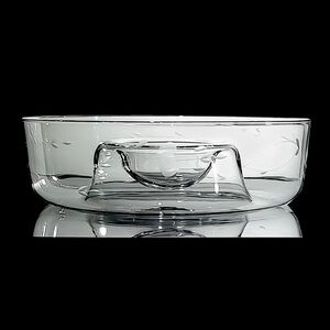 Retired Princess House Heritage Hand Blown Chip & Dip 11 1/4" x 3 1/4